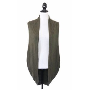 Twenty One Green Ribbed Sweater Vest Size Large